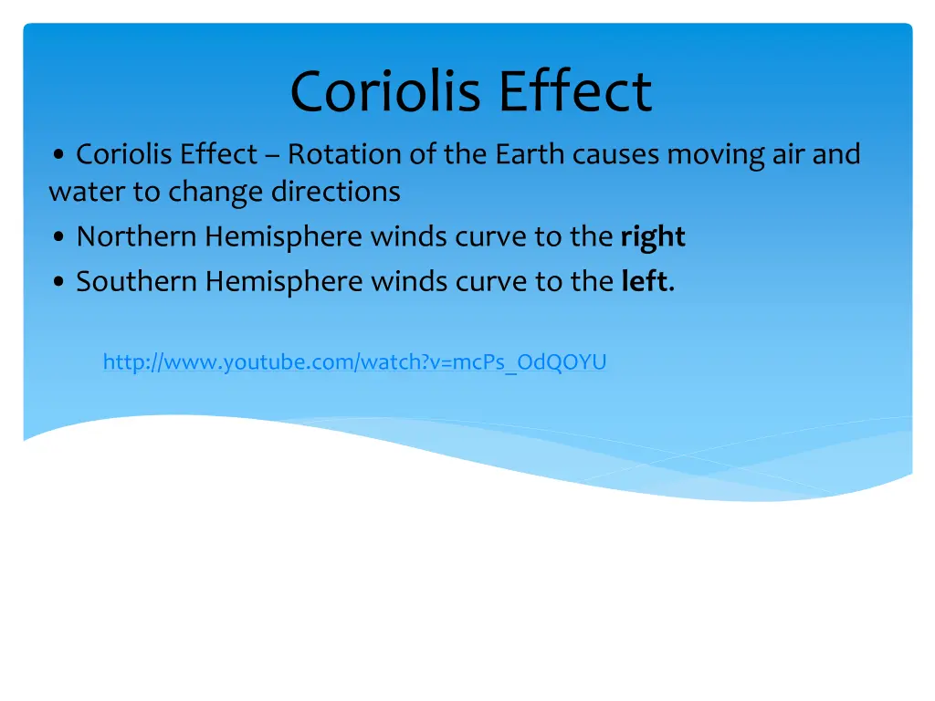 coriolis effect