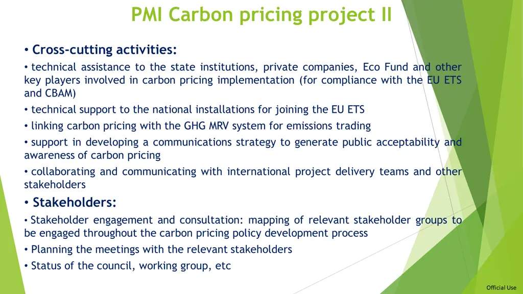 pmi carbon pricing project ii