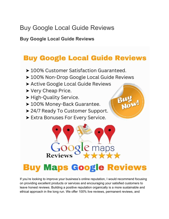 buy google local guide reviews