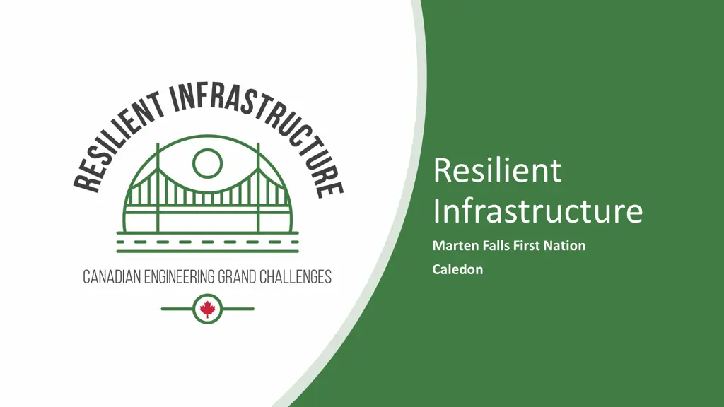 resilient infrastructure marten falls first nation