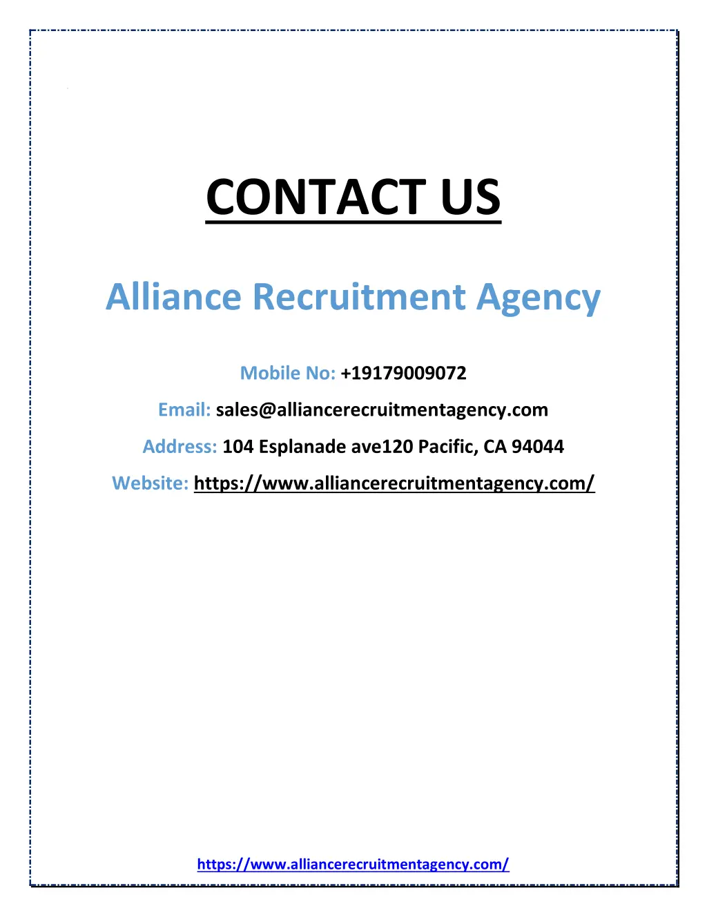 contact us