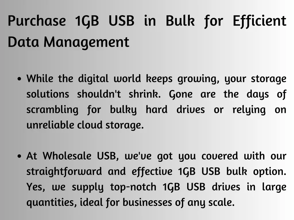 purchase 1gb usb in bulk for efficient data