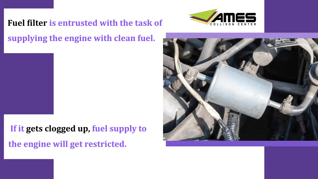 fuel filter is entrusted with the task of