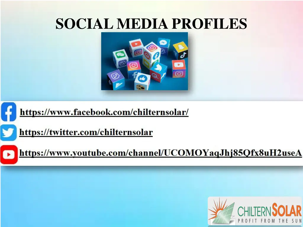 social media profiles