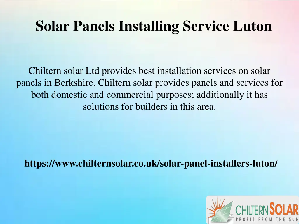 solar panels installing service luton