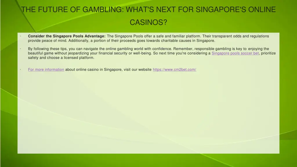 the future of gambling what s next for singapore 1