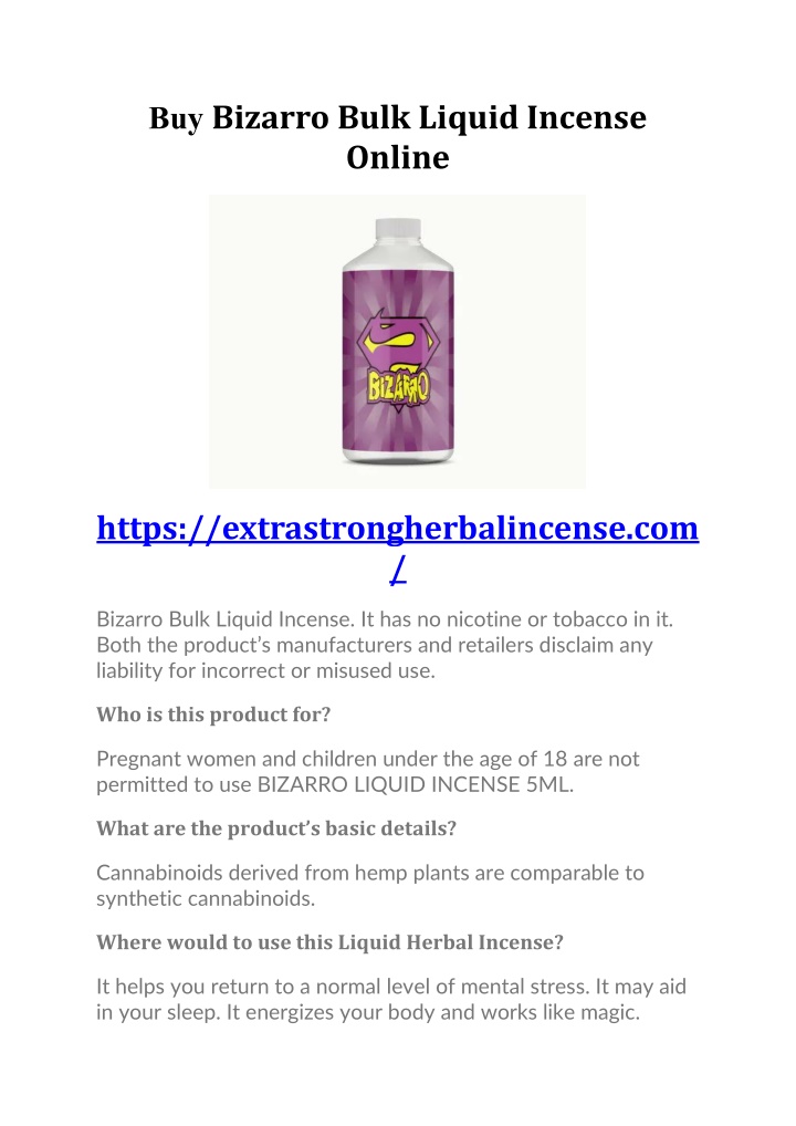 buy bizarro bulk liquid incense online