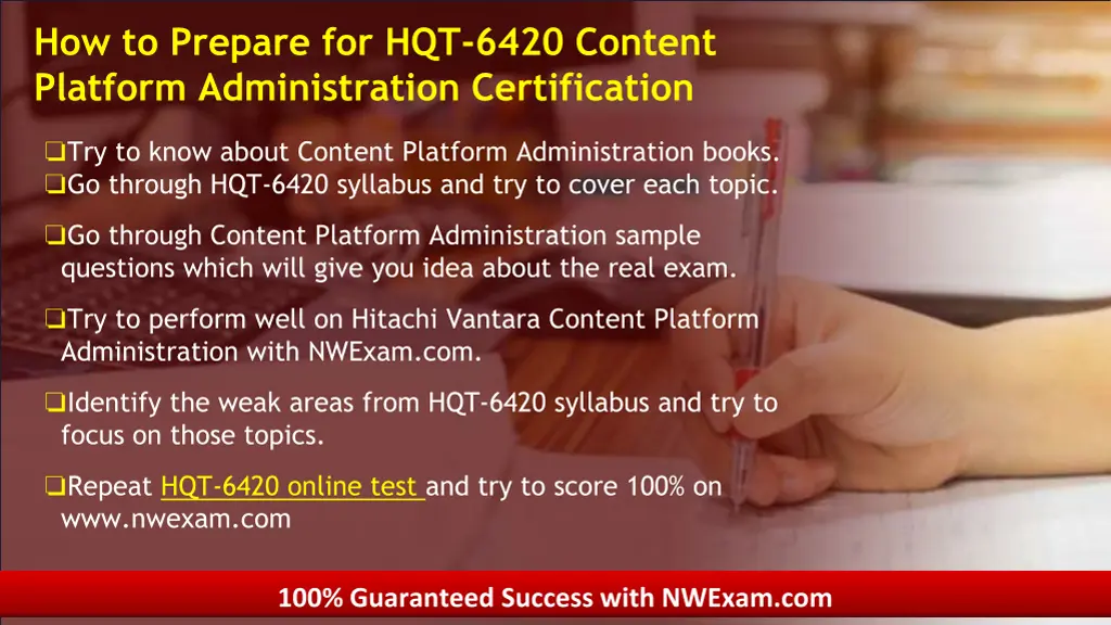 how to prepare for hqt 6420 content platform