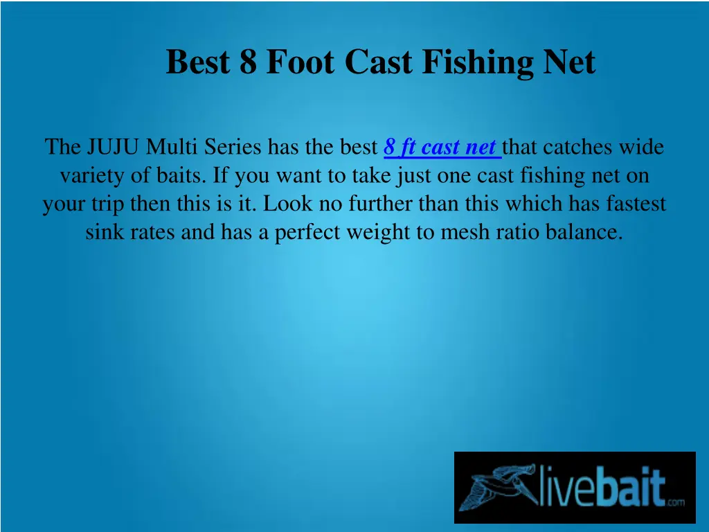 best 8 foot cast fishing net