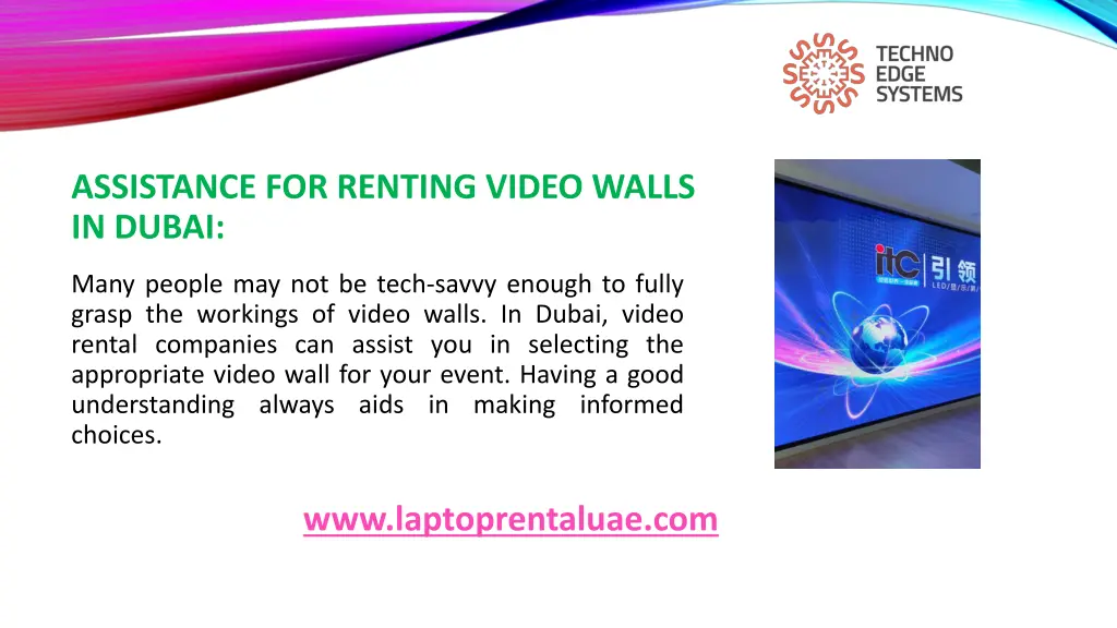 assistance for renting video walls in dubai