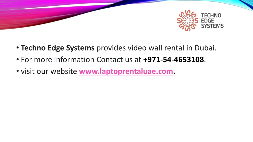 techno edge systems provides video wall rental