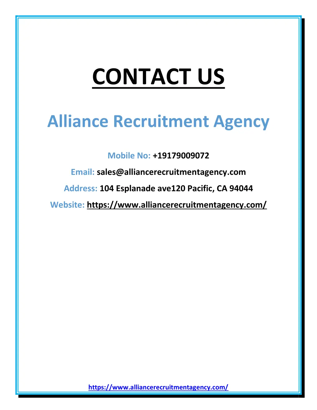 contact us