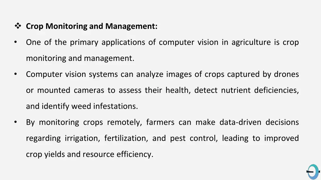 crop monitoring and management