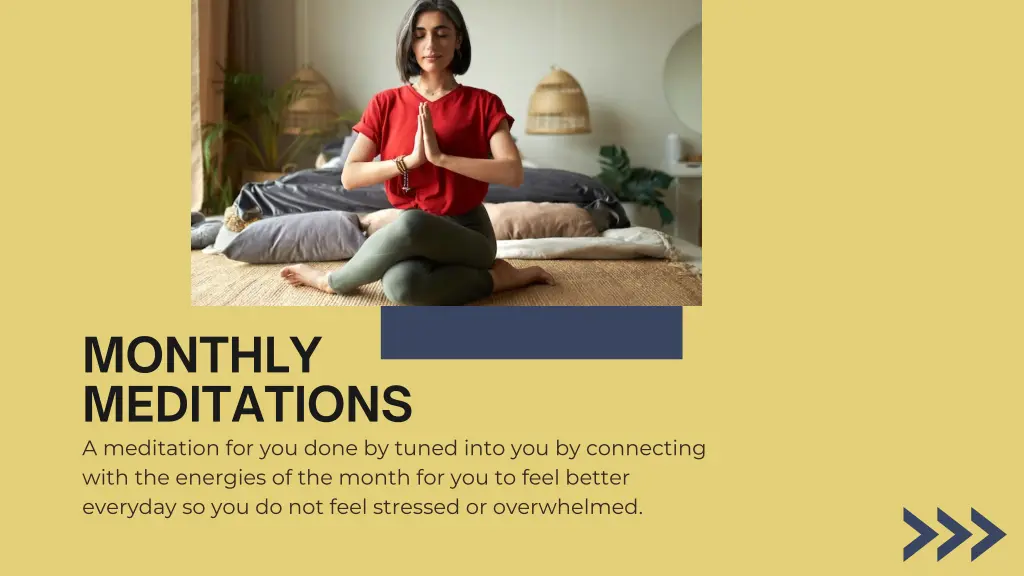 monthly meditations a meditation for you done