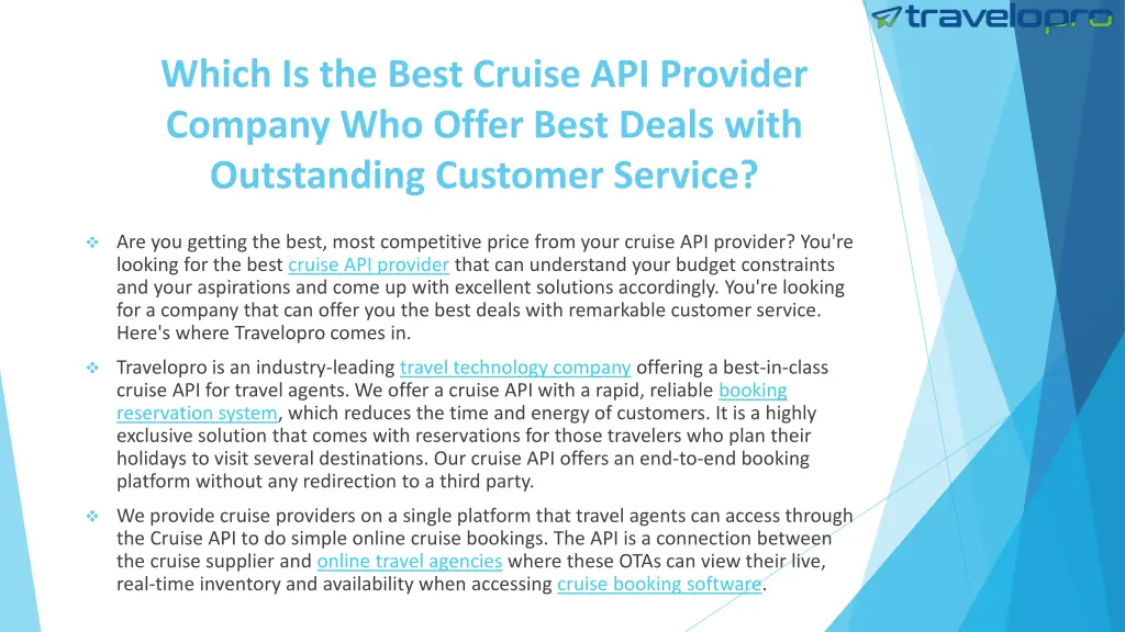 which is the best cruise api provider company