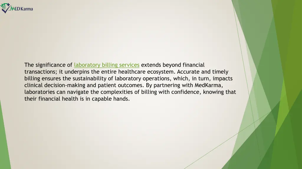 the significance of laboratory billing services
