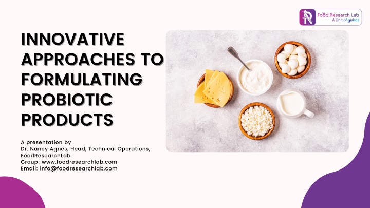 innovative approaches to formulating probiotic