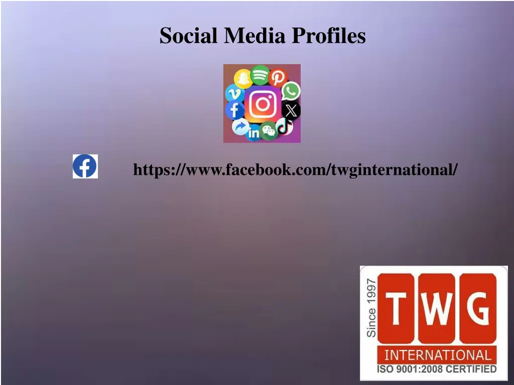 social media profiles