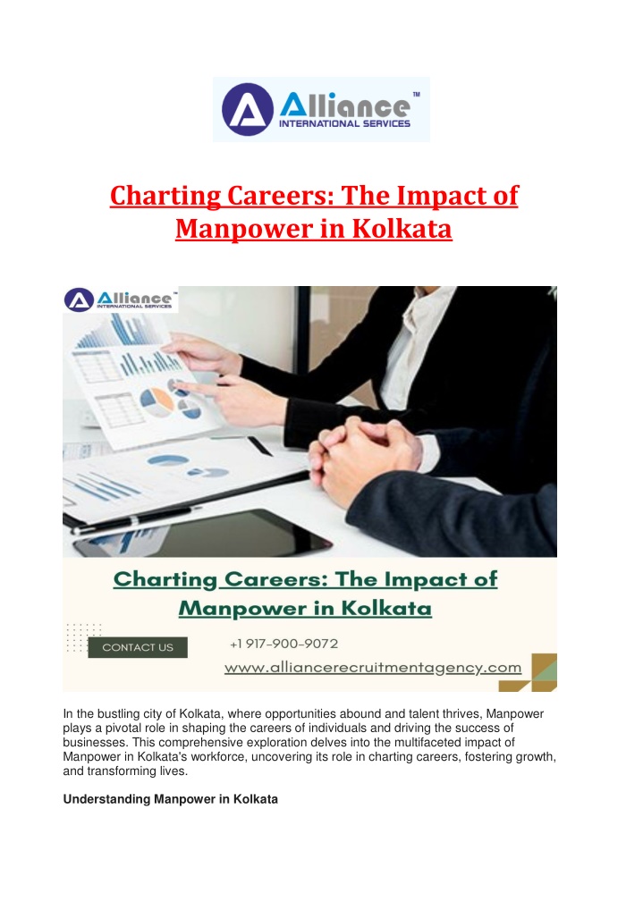 charting careers the impact of manpower in kolkata