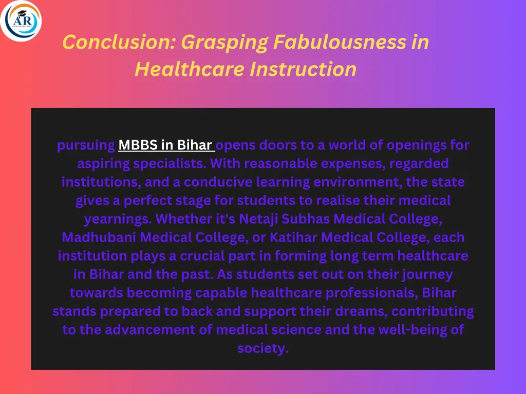 conclusion grasping fabulousness in healthcare