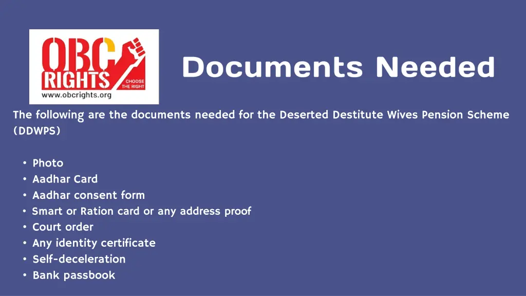 the following are the documents needed