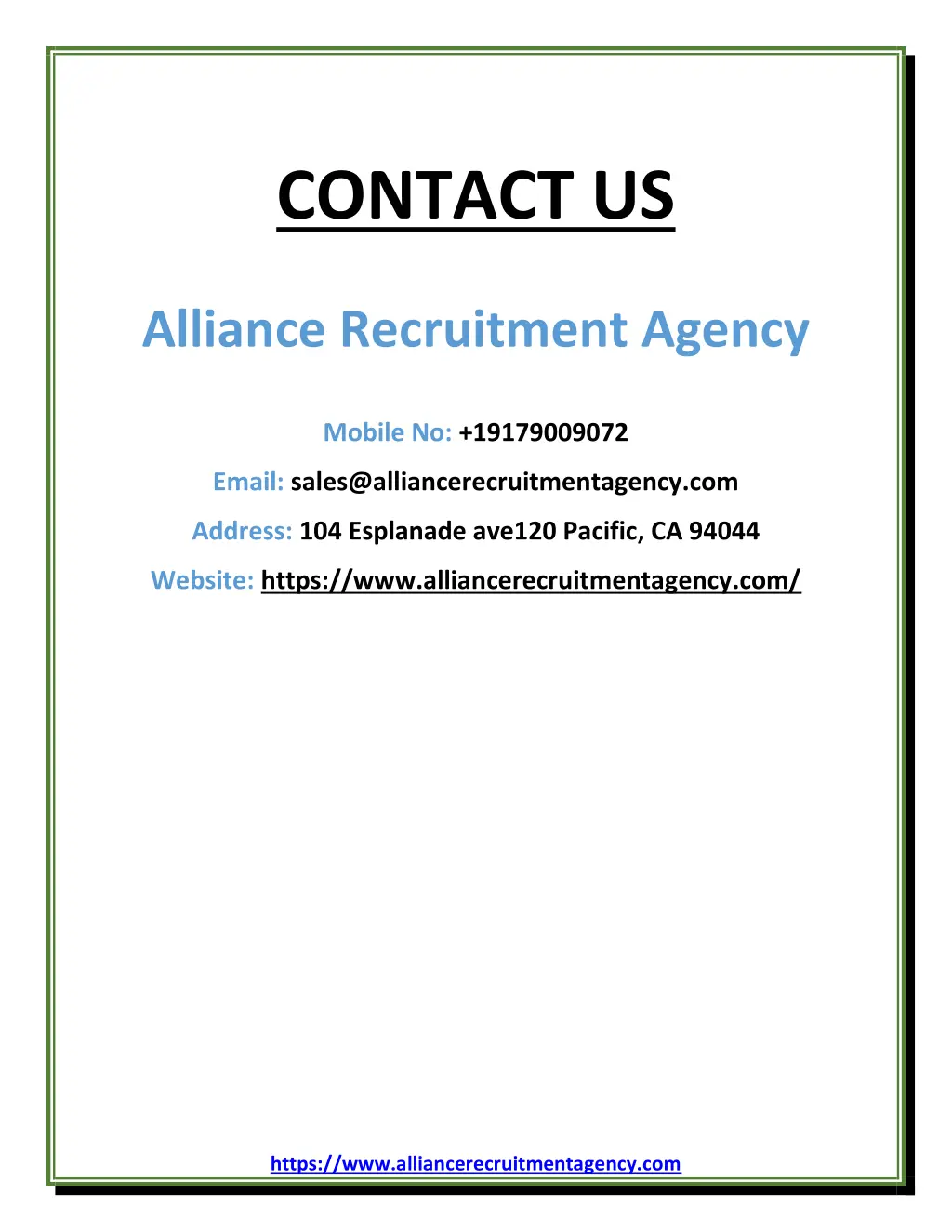 contact us