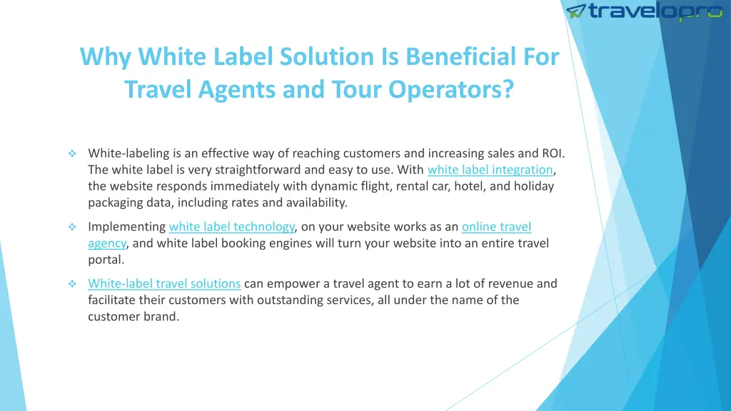 why white label solution is beneficial for travel