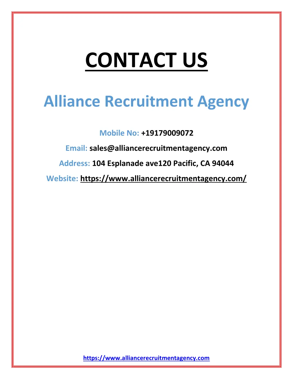 contact us