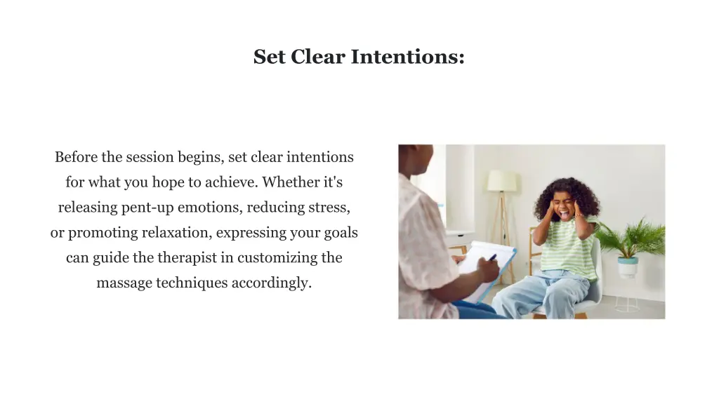 set clear intentions