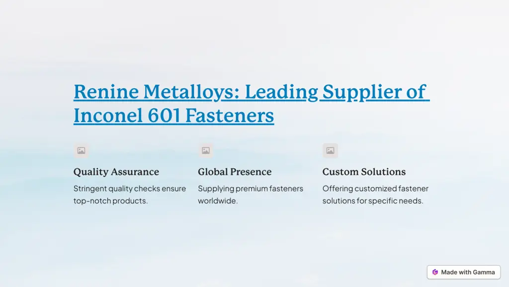 renine metalloys leading supplier of inconel