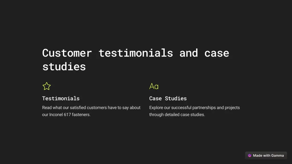 customer testimonials and case studies