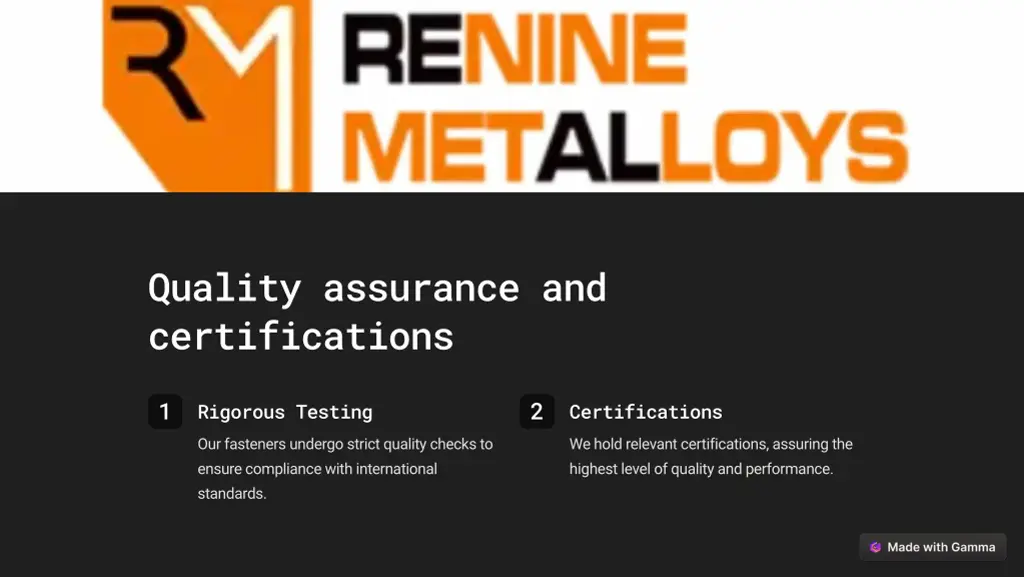 quality assurance and certifications