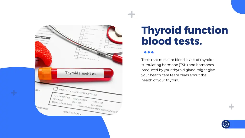 thyroid function blood tests