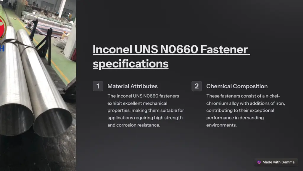 inconel uns n0660 fastener specifications