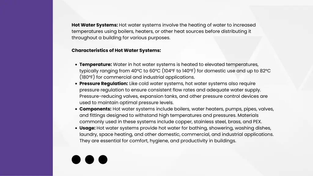 hot water systems hot water systems involve