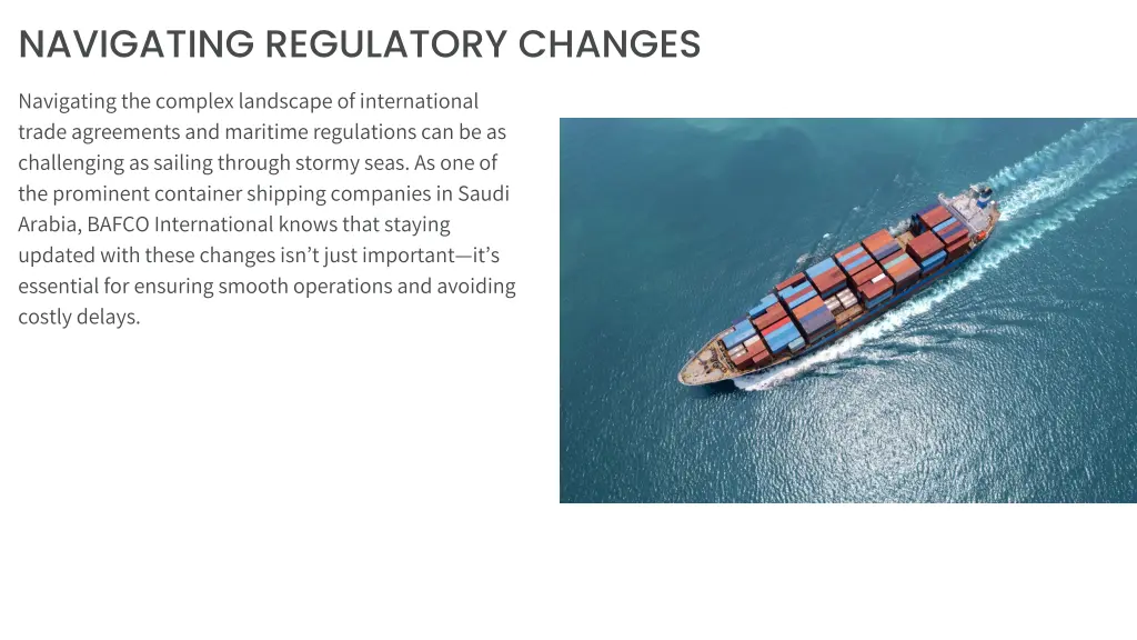 navigating regulatory changes