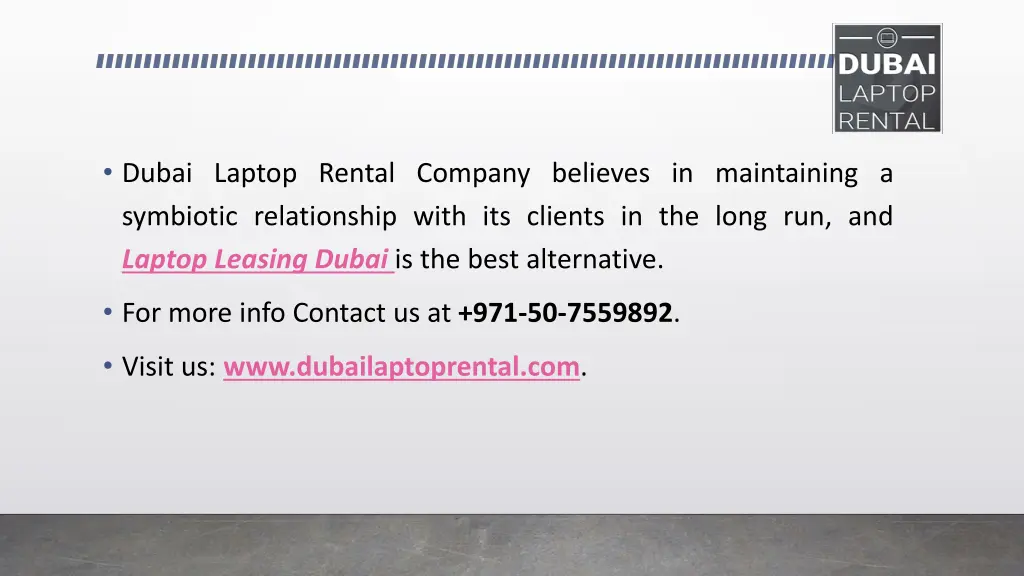 dubai laptop rental company believes