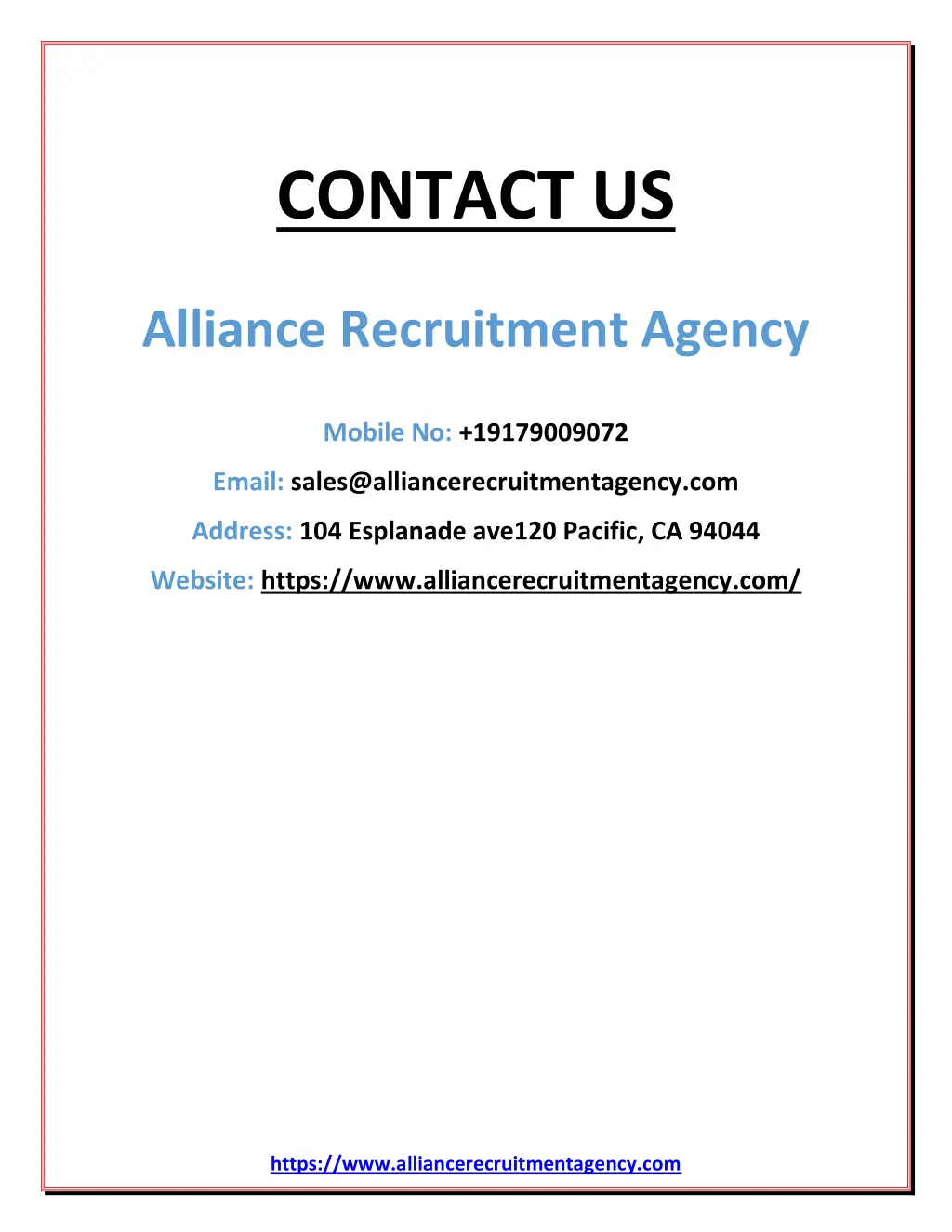 contact us