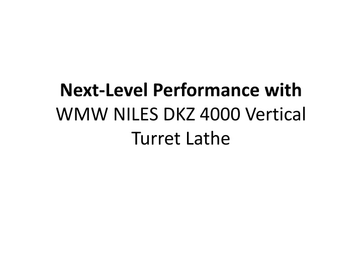 next level performance with wmw niles dkz 4000