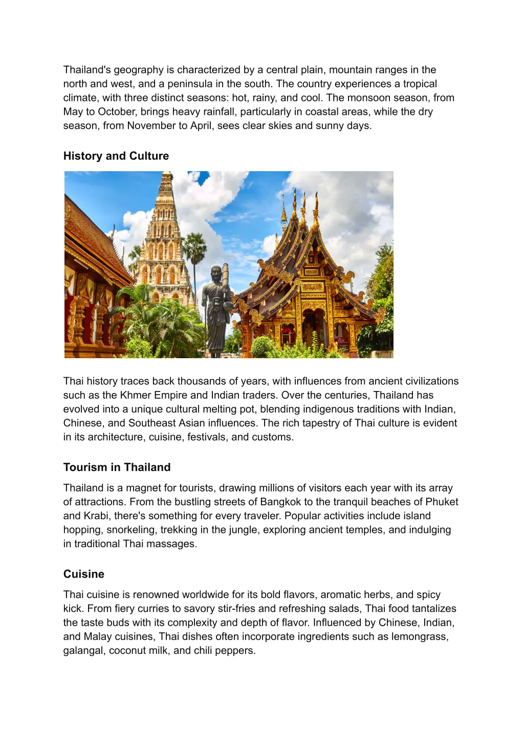 thailand s geography is characterized