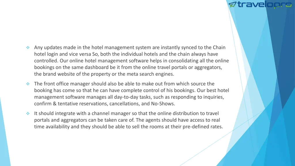 any updates made in the hotel management system