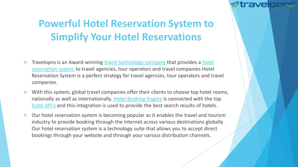 powerful hotel reservation system to simplify