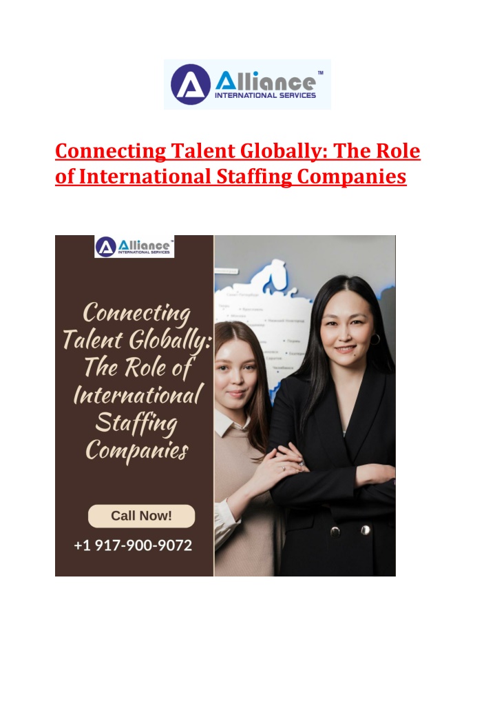 connecting talent globally the role