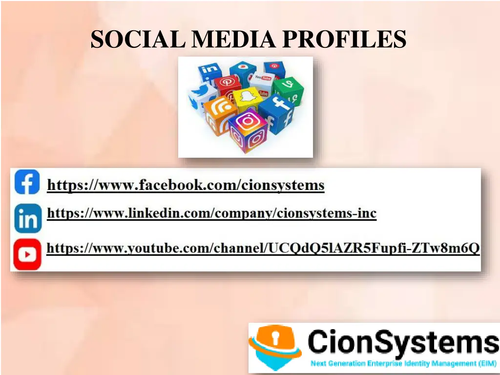 social media profiles