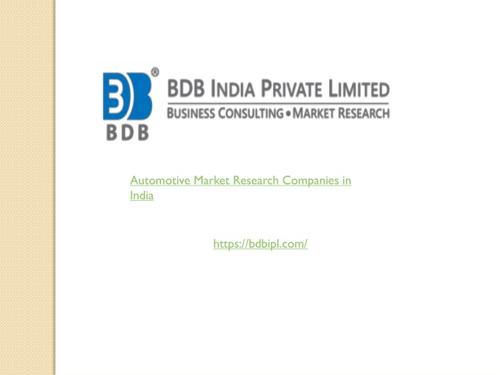 automotive market research companies in india