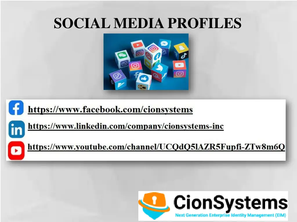 social media profiles