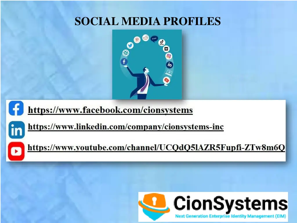 social media profiles