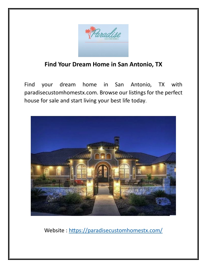 find your dream home in san antonio tx