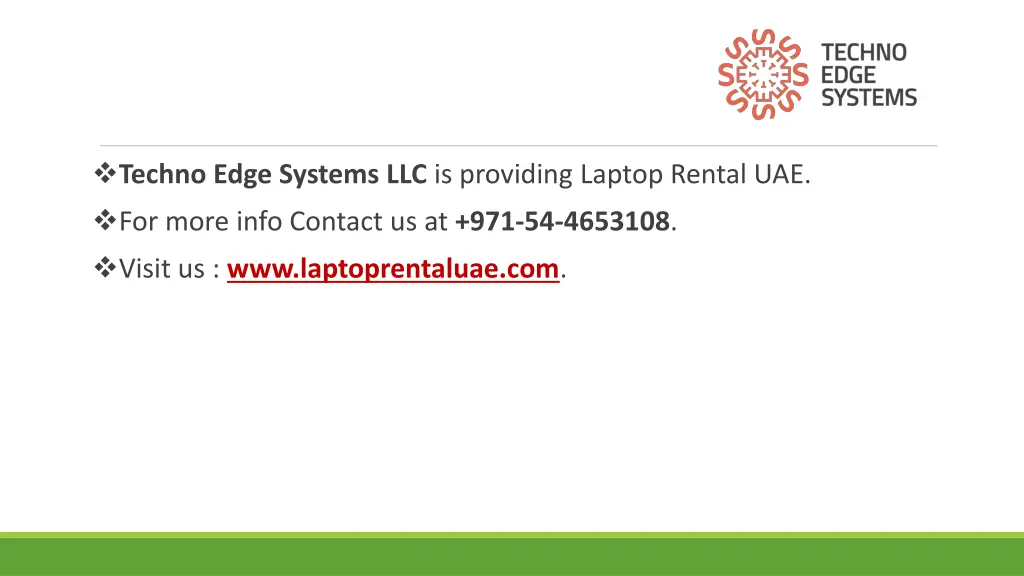 techno edge systems llc is providing laptop