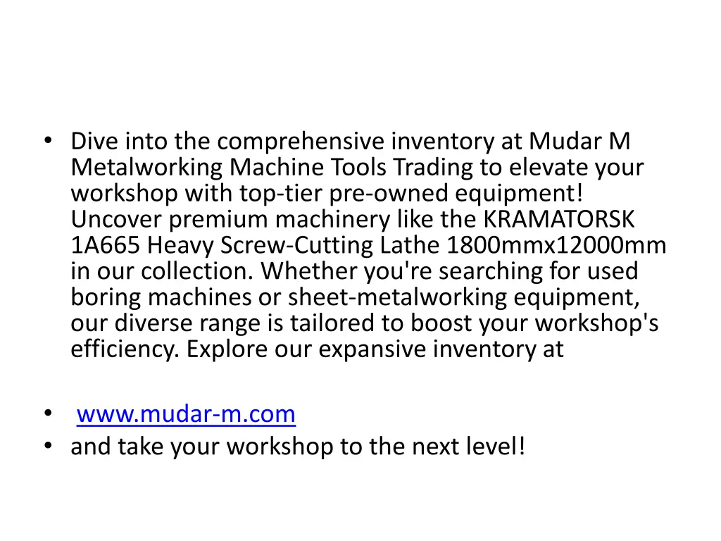 dive into the comprehensive inventory at mudar